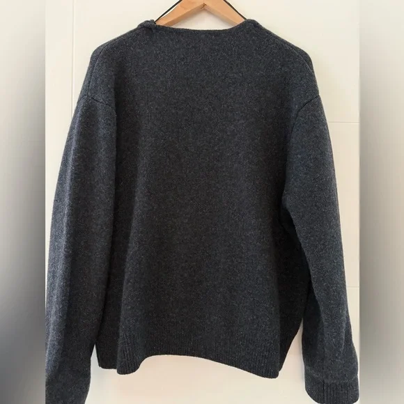 Zara 100% Wool Knit Zippered Cardigan Jacket, size large. - Picture 8 of 10